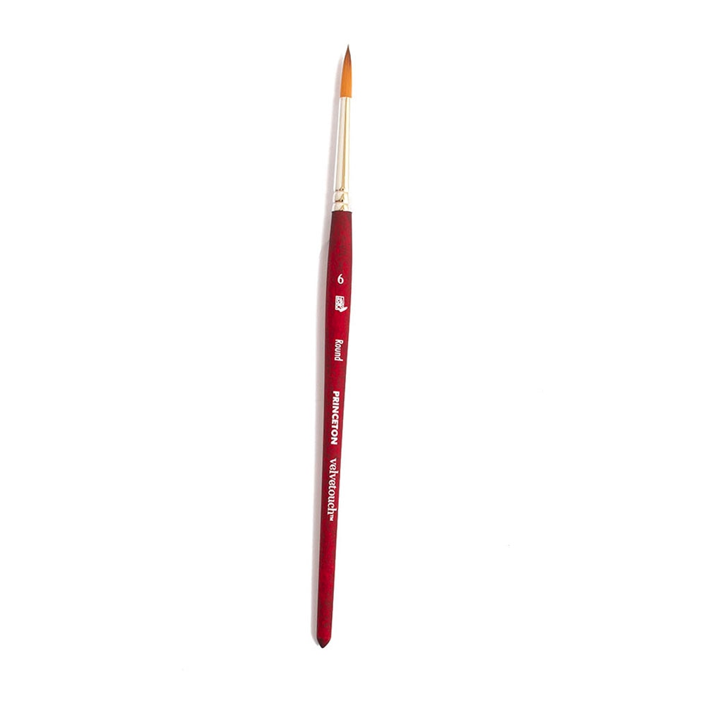 Princeton, Brush, Art & School, Velvetouch, Multimedia, Round, 6, 398285